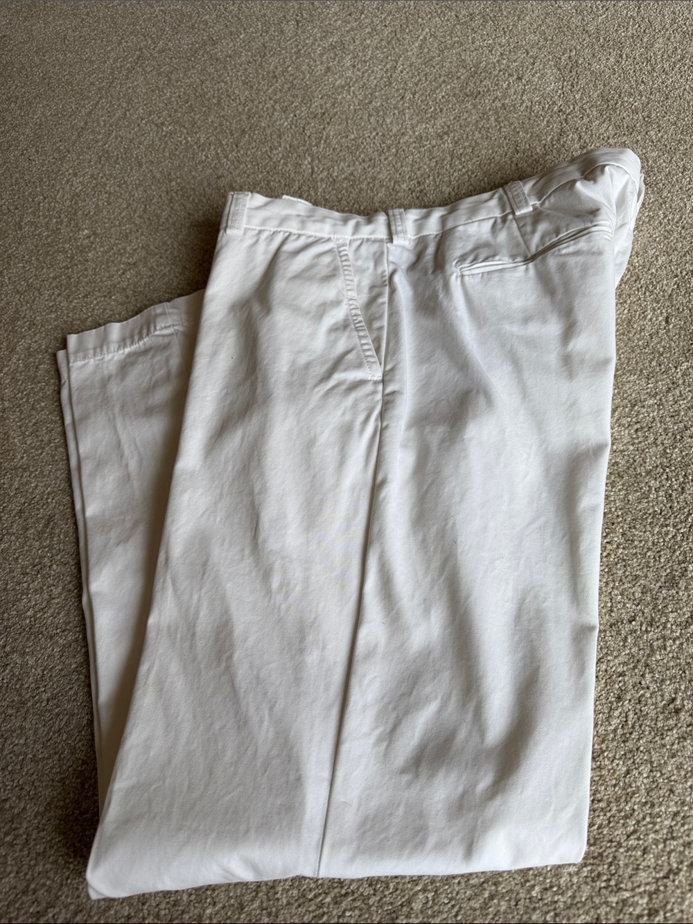 Polo by Ralph Lauren Classic White Pant  with Navy Logo Tag
